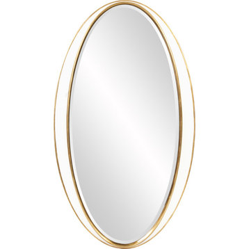 Rania Mirror - White, Gold