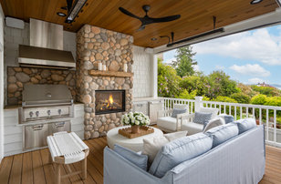 Deck - large coastal deck idea in Seattle