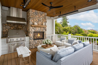 Deck - large coastal deck idea in Seattle