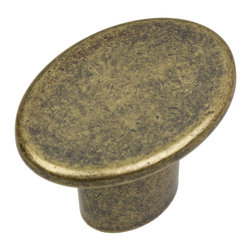 GlideRite Hardware - Hardware 1.5" Oval Cabinet Knob - Cabinet And Drawer Knobs