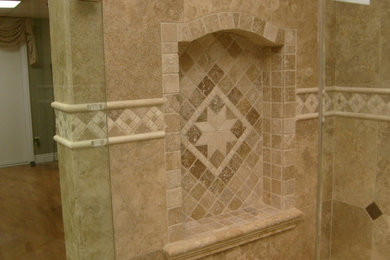 travertine shower