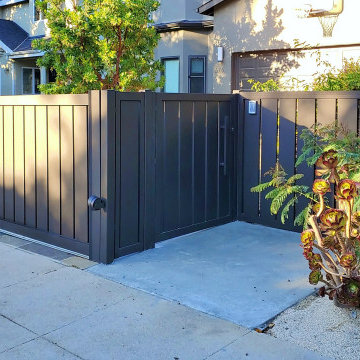 Studio City All Aluminum Sliding Gate with Full Privacy Fence