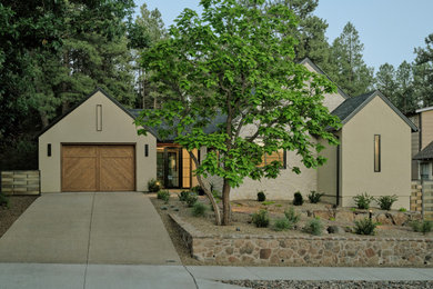 Inspiration for a transitional exterior home remodel in Other
