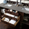 Balmoral 72" Double Vanity Cabinet, Antique Walnut,, 3 Cm Gray Expo Quartz Top