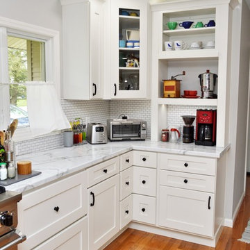 Monticello, IN. Haas Signature Collection. Unique Multi-Surfaced Kitchen