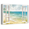 Open Windows to Beach Paradise 32x48 Canvas Wall Art