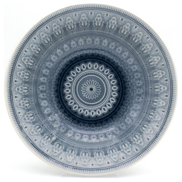 Euro Ceramica Fez Serving Bowl, Gray