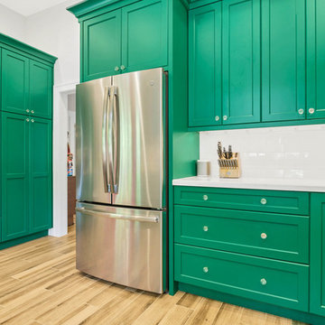 Eclectic Green Kitchen