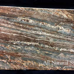 All Natural Stone - AJ Brown Granite Slab - Kitchen Countertops