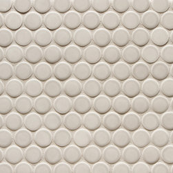6th Avenue Round Mosiac in Fog Gloss - Tile