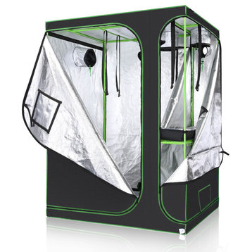 Yescom 60"x48"x80" 2in1 Grow Tent Reflective Mylar Hydroponic Plant Indoor