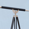 Floor Standing Brushed Nickel With Leather Anchormaster Telescope 65''
