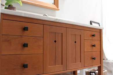 Example of a transitional bathroom design in Other