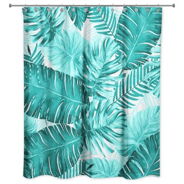 Palm Leaf Pattern 5 71x74 Shower Curtain