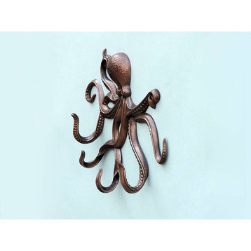 Antique Copper Octopus Hook 11"