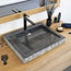 Oblik Marble Vessel Sink, Black