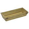 Natural Wood Rectangle Crate With Metal Design, Small