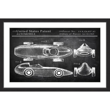 "Mercedes Benz Racing Car 1939" Framed Painting Print, 24"x16"