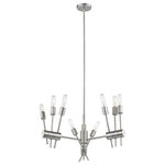 Eglo - Willsboro 9-Light Pendant, Bronze, Polished Nickel - The Willsoboro 9 light open bulb pendant by Eglo in a  polished nickel finish is a simply uniques fixture that will spark great conversation. The adjustable postioning of the arms allows this fixture to be customized to your space and sense of style.