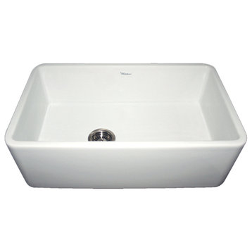 Duet Reversible Fireclay Sink With Smooth Front Apron, White