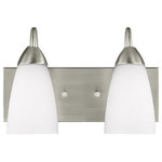 Sea Gull Lighting - Sea Gull Lighting 4420202-962 Seville - 75W Two Light Bath Vanity - The Seville collection represents commitment to hiSeville 75W Two Ligh Brushed Nickel Etche *UL Approved: YES Energy Star Qualified: n/a ADA Certified: YES  *Number of Lights: Lamp: 2-*Wattage:75w A19 Medium Base bulb(s) *Bulb Included:No *Bulb Type:A19 Medium Base *Finish Type:Brushed Nickel
