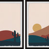 Moonrise in Catalina Diptych, 2-Piece Set, 8x12 Panels