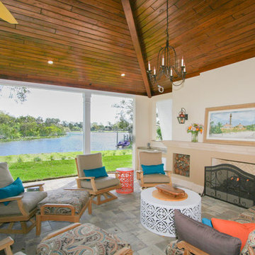Outdoor Kitchen and Living Space in Alva, Florida