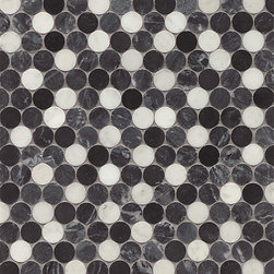 Flannel, Ebony, White Carrara - Tile