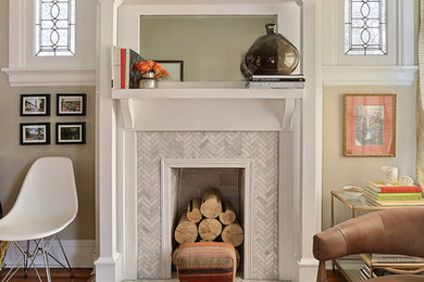 Living room - eclectic living room idea in Denver