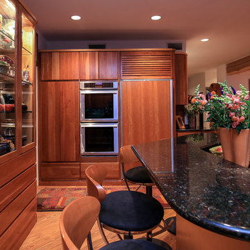 Cherry Wood Kitchen Remodel | Black Granite & Panoramic Views