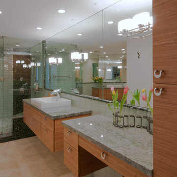 Stone Transitional Bathroom