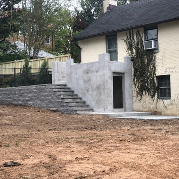 Terraced Walls, Block Shed/Deck, Thermal Flagstone Patio/Walk, & Yard Re-Grading