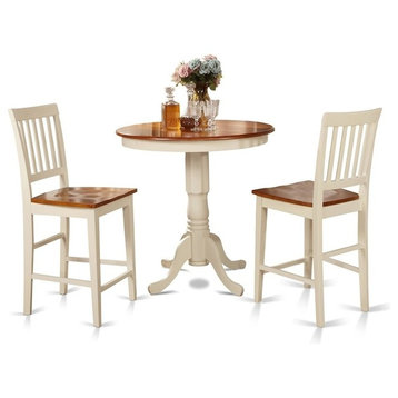 3-Piece Counter Height Dining Set, Counter Height Table And 2 Kitchen Chairs