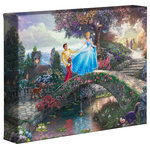 Thomas Kinkade - Cinderella Wishes Upon A Dream Gallery Wrapped Canvas, 8"x10" - Featuring Thomas Kinkade's best-loved images, our Gallery Wraps are perfect for any space. Each wrap is crafted with our premium canvas reproduction techniques and hand wrapped around a deep, hardwood stretcher bar. Hung as an ensemble or by itself, this frame-less presentation gives you a versatile way to display art in your home.
