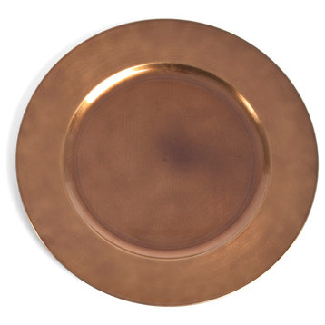 Couleurs Du Monde Classic Design Charger Plate, Set of 4, Copper