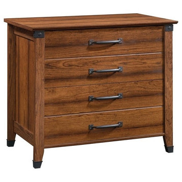 Pemberly Row Farmhouse Engineered Wood Lateral File Cabinet in Washington Cherry