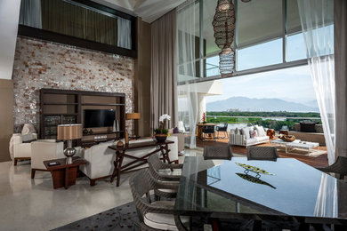 Example of a dining room design in Austin