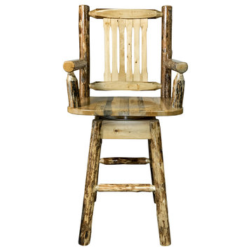 Glacier Country Counter Height Swivel Captain's Barstool