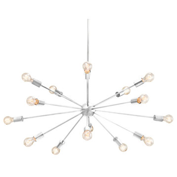 Axion 33" 15-Light Chandelier NSH-8027-CROM, Polished Chrome