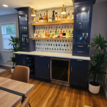 Blue Bar & Entryway Storage