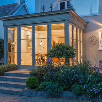 Modern Orangery at night