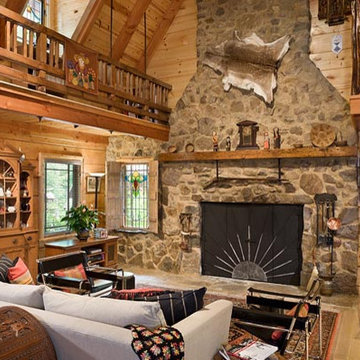 Custom home with Dov Loc log system in Tennessee