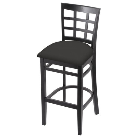 3130 25 Counter Stool with Black Finish and Canter Iron Seat