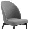 Sunny Swivel Gray Fabric and Metal Dining Room Chairs, Set of 2