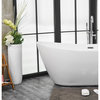 72 Inch Soaking Double Slipper Bathtub In Glossy White