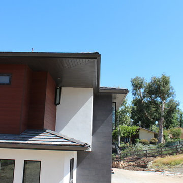 Temecula Ca. Soffit, Fascia, Gutters, Downspouts, Beam Cap, After Stucco