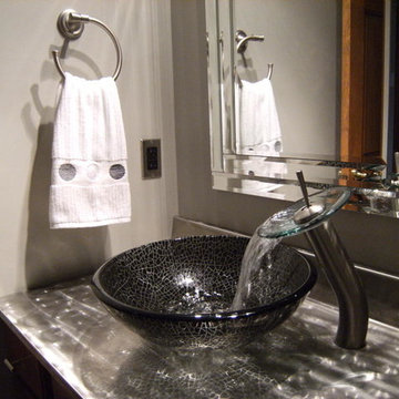 GF-001BN-C Vessel Faucet with TID-178 Glass Vessel