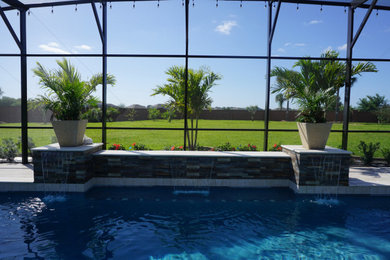 Inspiration for a modern pool remodel in Orlando