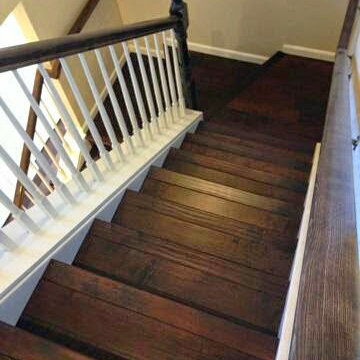Hand scraped Walnut Staircase, Park Meadows