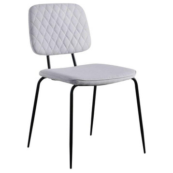 Contemporary Diamond Stitch-Back Side Chair